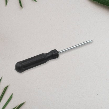Small Pocket Size Slotted Cross Head Flat Magnetic Screwdriver, Small Slotted Screwdriver Flat Head with Black Handle for Small Appliances (1 Pc) - infinityexculsivestore.com