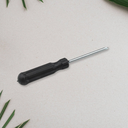 Small Pocket Size Slotted Cross Head Flat Magnetic Screwdriver, Small Slotted Screwdriver Flat Head with Black Handle for Small Appliances (1 Pc) - infinityexculsivestore.com