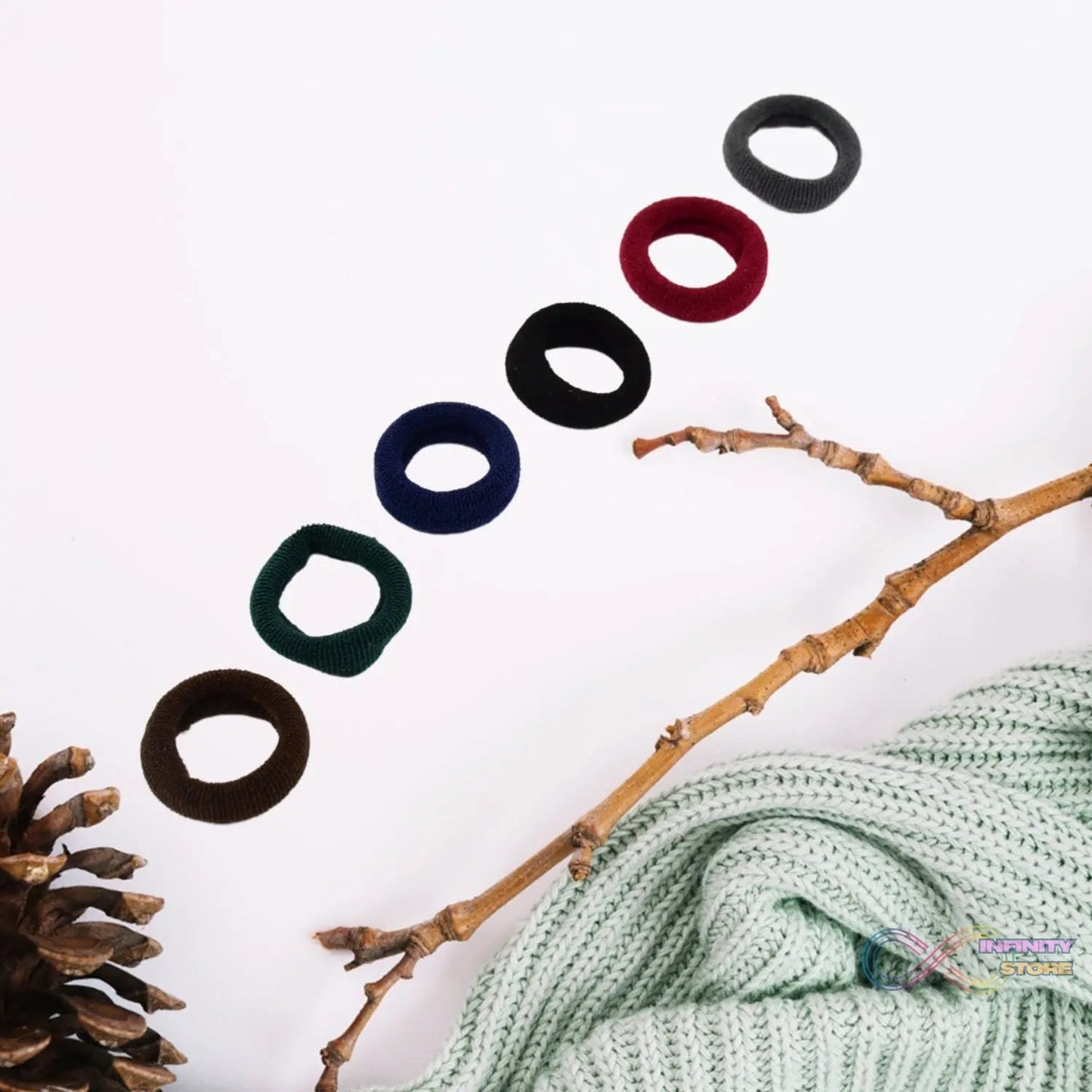 Small Ponytail Holder Bands for Hair Rubber Bands (Pack of 50 / Multicolour) - infinityexculsivestore.com