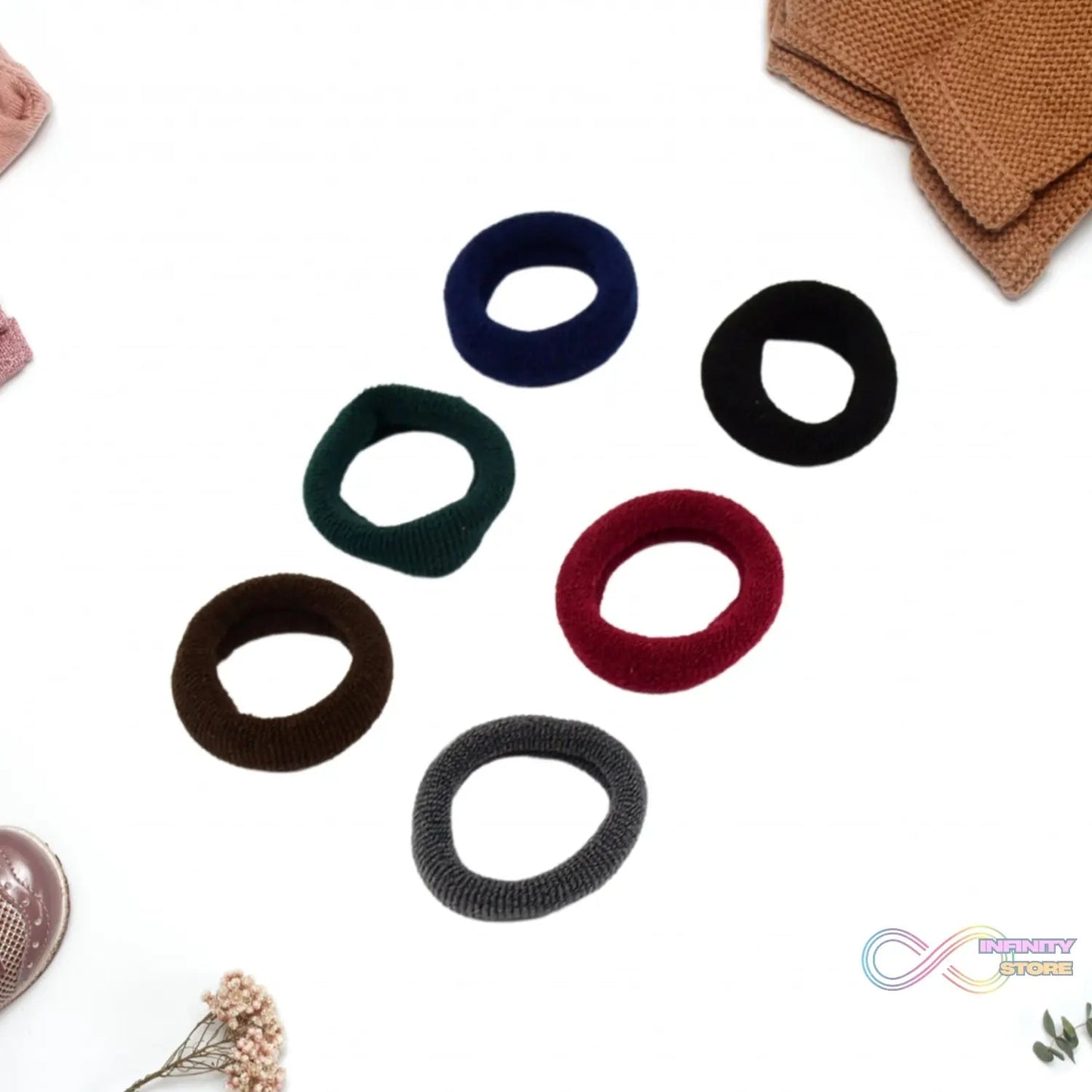 Small Ponytail Holder Bands for Hair Rubber Bands (Pack of 50 / Multicolour) - infinityexculsivestore.com