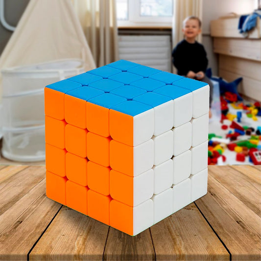 Small Puzzles Cubes 4×4×4 High Speed Sticker Less Magic Cube Game, Kids and Professionals Magic Cube Puzzle Toy, Pack of 1, 8+ Years - infinityexculsivestore.com
