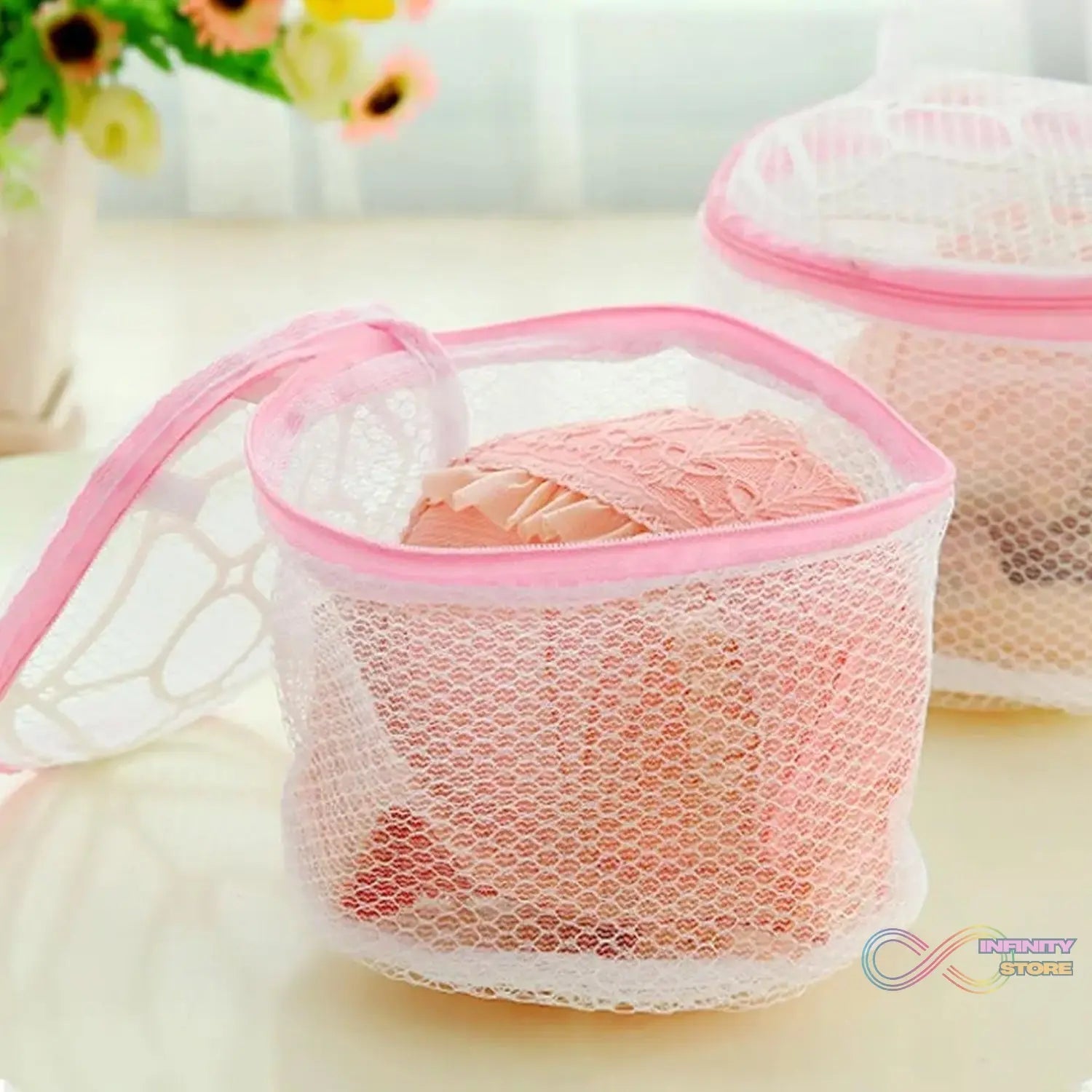 Small Round Laundry Bag (1 Pc): Ideal for Socks & Underwear - infinityexculsivestore.com