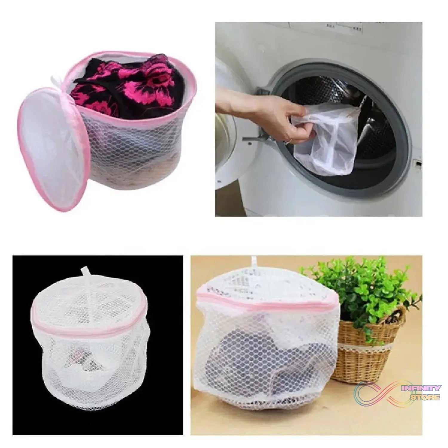 Small Round Laundry Bag (1 Pc): Ideal for Socks & Underwear - infinityexculsivestore.com