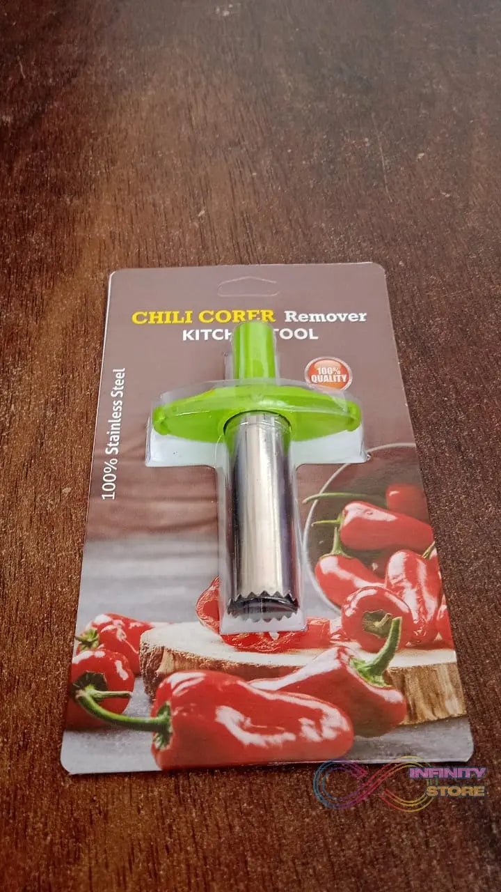 Small Stainless Steel Chili Corer Remover Kitchen Tool (1 Pc) - infinityexculsivestore.com