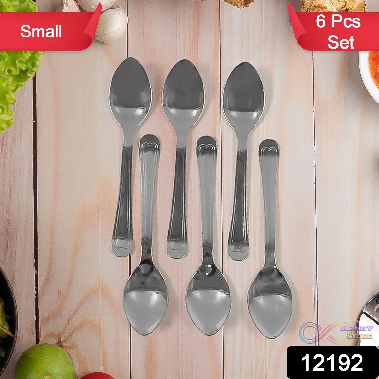 Small Stainless Steel Table Spoons (6 pcs) - infinityexculsivestore.com