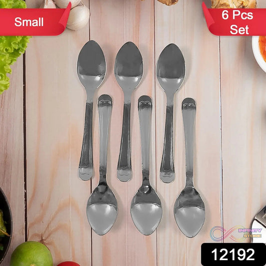 Small Stainless Steel Table Spoons (6 pcs) - infinityexculsivestore.com