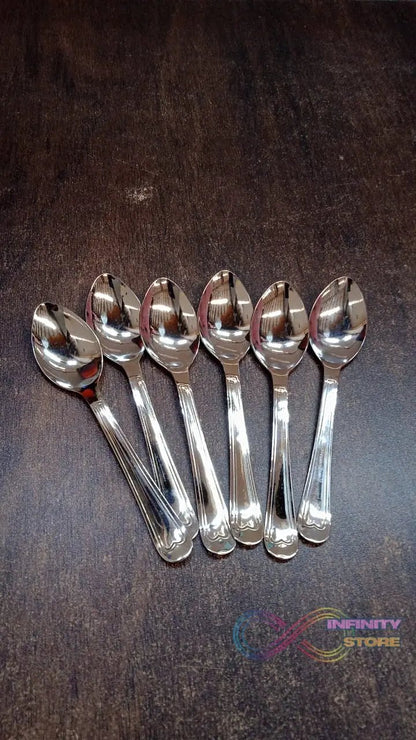 Small Stainless Steel Table Spoons (6 pcs) - infinityexculsivestore.com