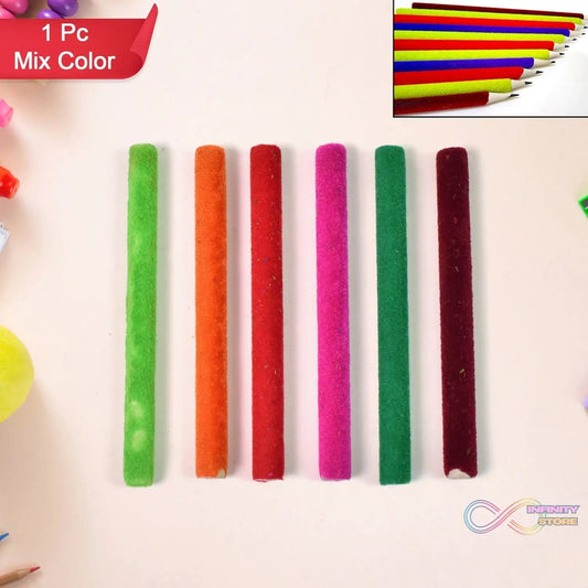 Small Velvet Pencil (1 Pc / Mix Color & Design) - infinityexculsivestore.com