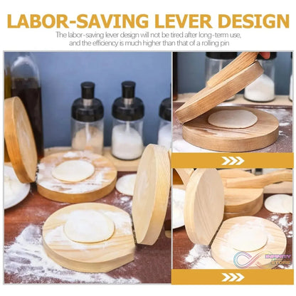 Small Wooden Dumpling Press Tool Tortilla Press Dough Dumpling (1 Pc) - infinityexculsivestore.com