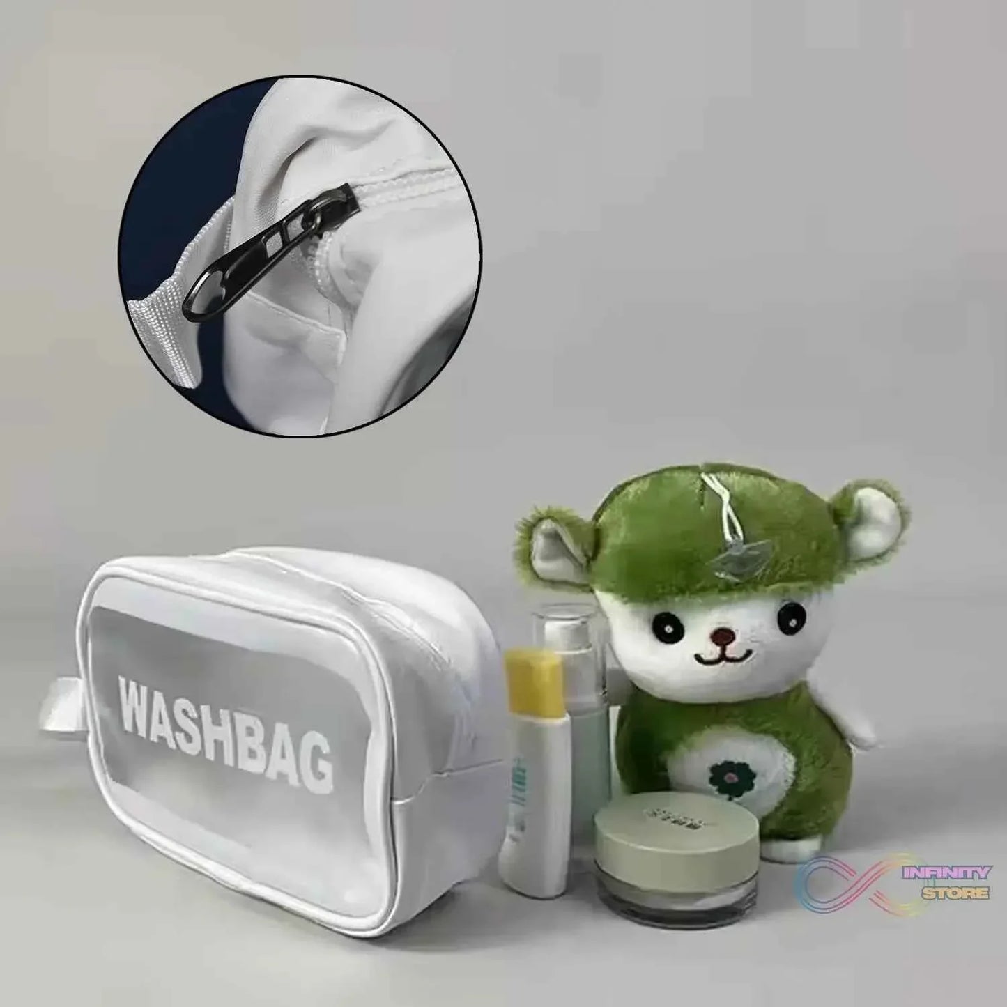 Small Zippered Cosmetic Pouch, Toiletry Bag for Cosmetics (1 Pc) - infinityexculsivestore.com