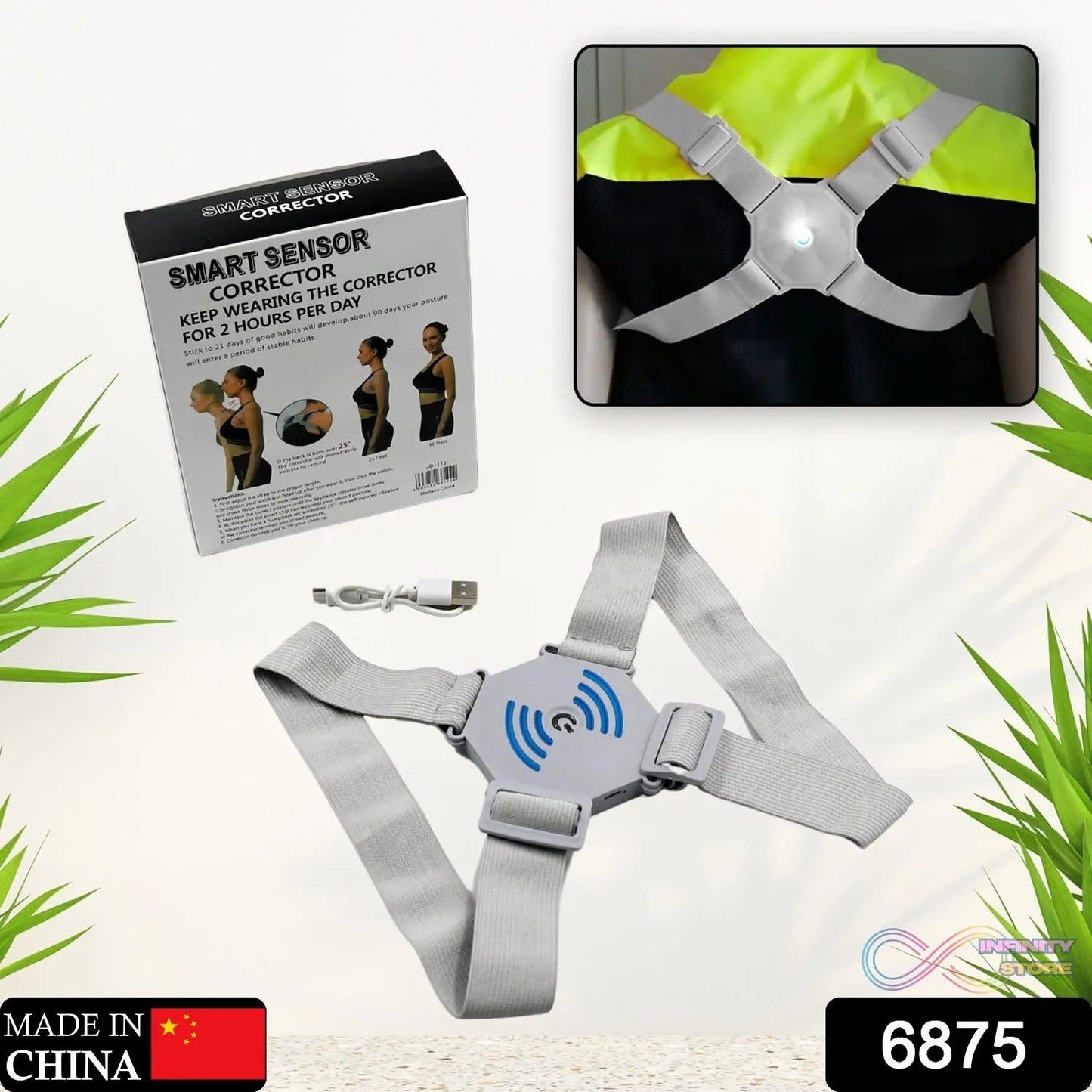 Smart Back Posture Corrector (Vibration Reminder): Improves Posture, Shoulder Support (Unisex) - infinityexculsivestore.com