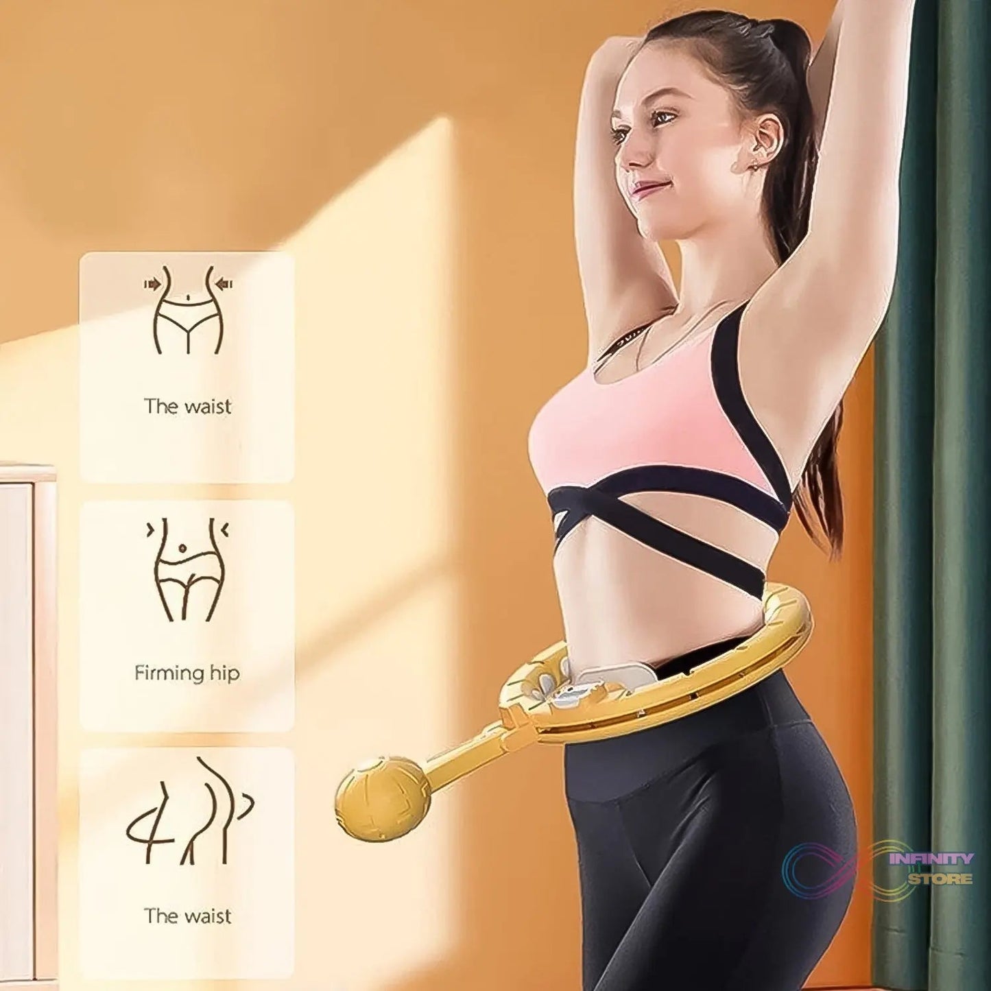 Smart Fitness Hula Hoops with Spinning Ball and Intelligent Counter (1 Pc / Loose) - infinityexculsivestore.com
