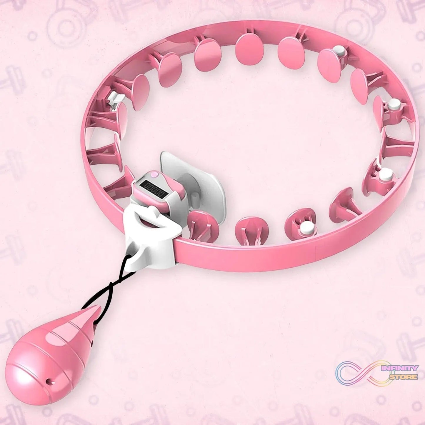 Smart Fitness Hula Hoops with Spinning Ball and Intelligent Counter (1 Pc / Mix Design / Loose) - infinityexculsivestore.com