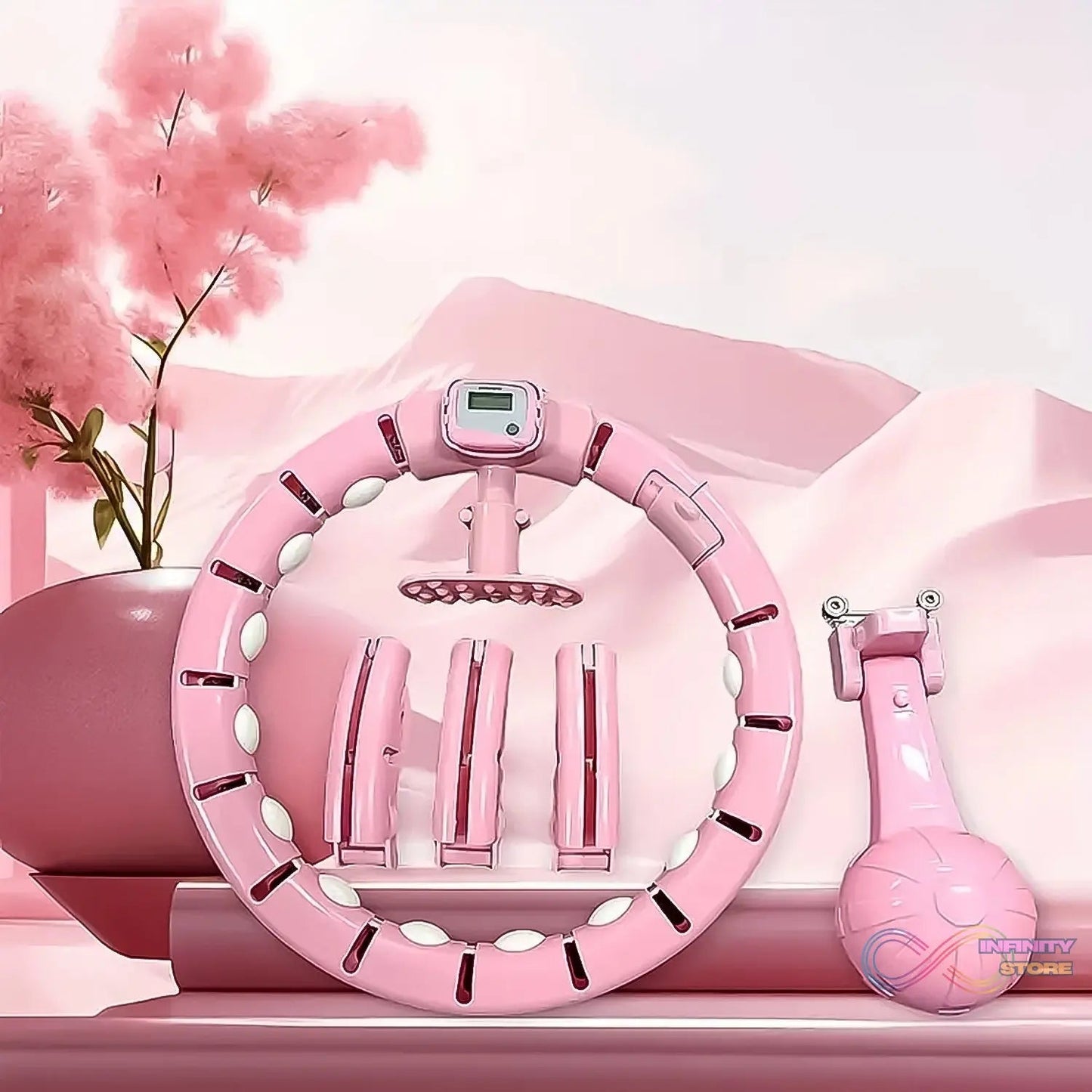 Smart Fitness Hula Hoops with Spinning Ball and Intelligent Counter (1 Pc/ With Brown Box) - infinityexculsivestore.com