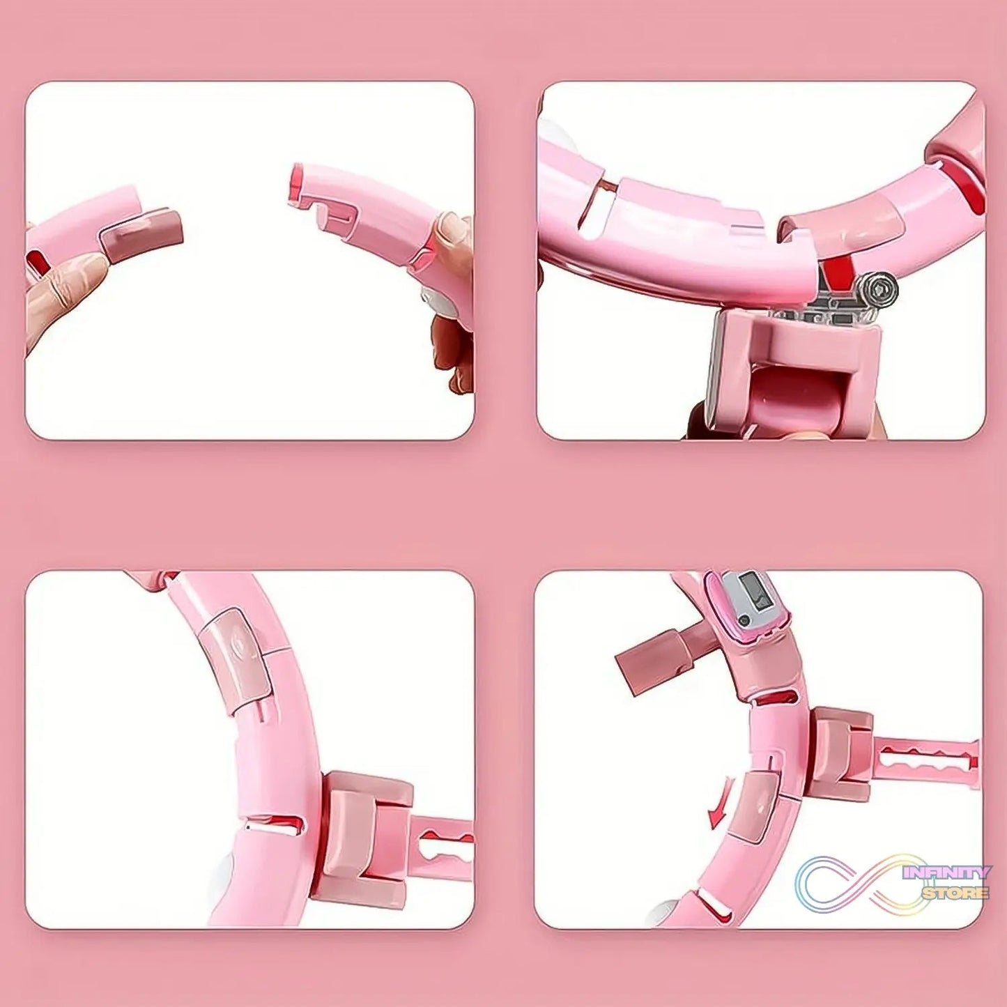 Smart Fitness Hula Hoops with Spinning Ball and Intelligent Counter (1 Pc/ With Brown Box) - infinityexculsivestore.com