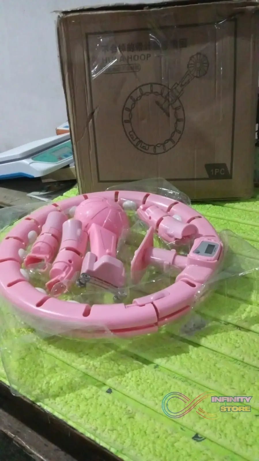 Smart Fitness Hula Hoops with Spinning Ball and Intelligent Counter (1 Pc/ With Brown Box) - infinityexculsivestore.com