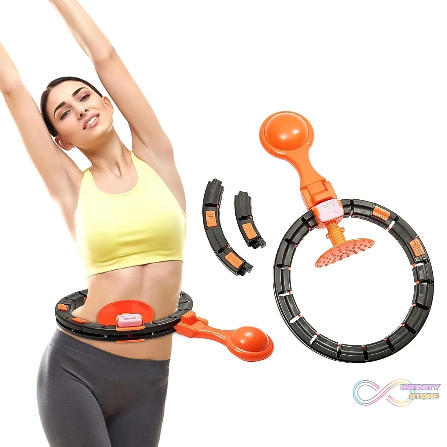 Smart Fitness Hula Hoops with Spinning Ball and Intelligent Counter (1 Pc / With Brown Box) - infinityexculsivestore.com