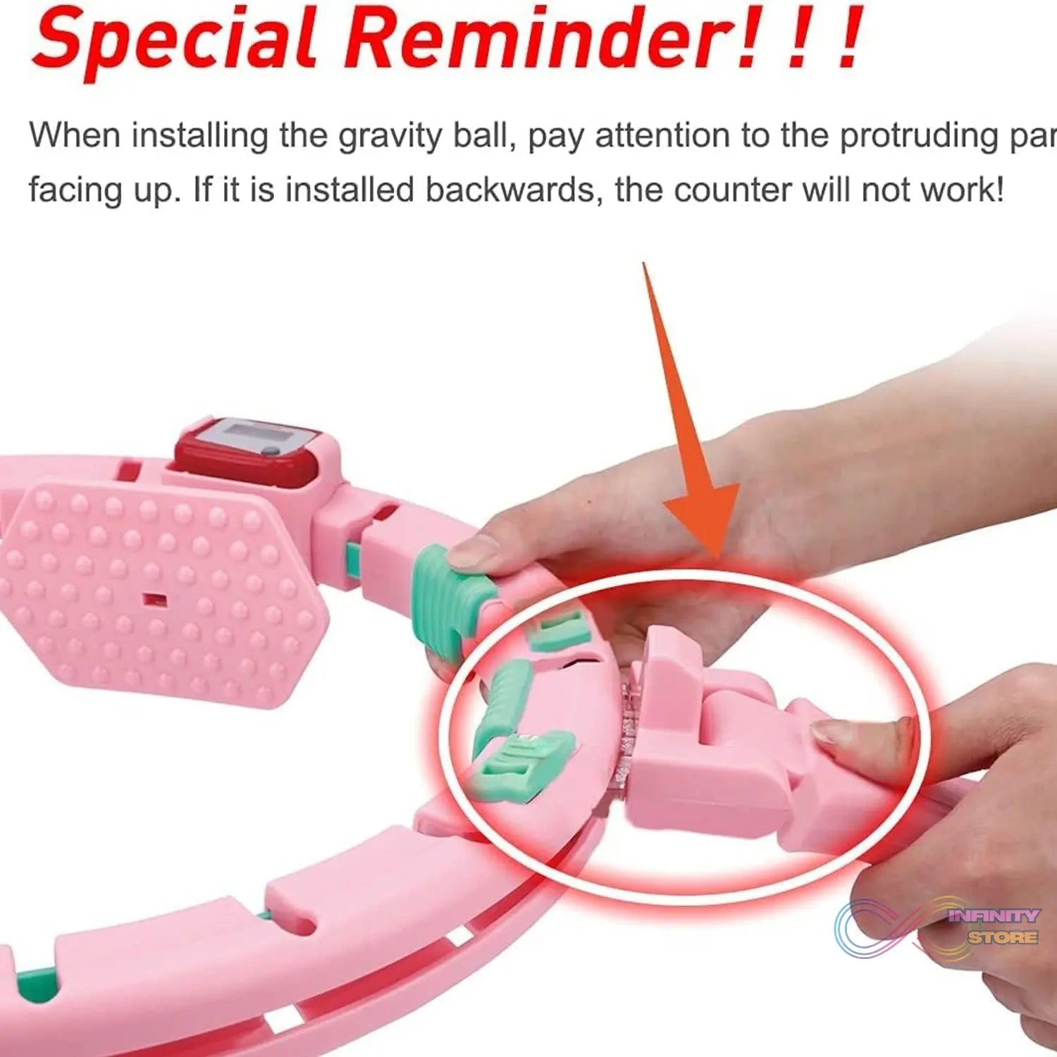 Smart Hula Hoops with Spinning Ball and Intelligent Counter (1 Pc) - infinityexculsivestore.com