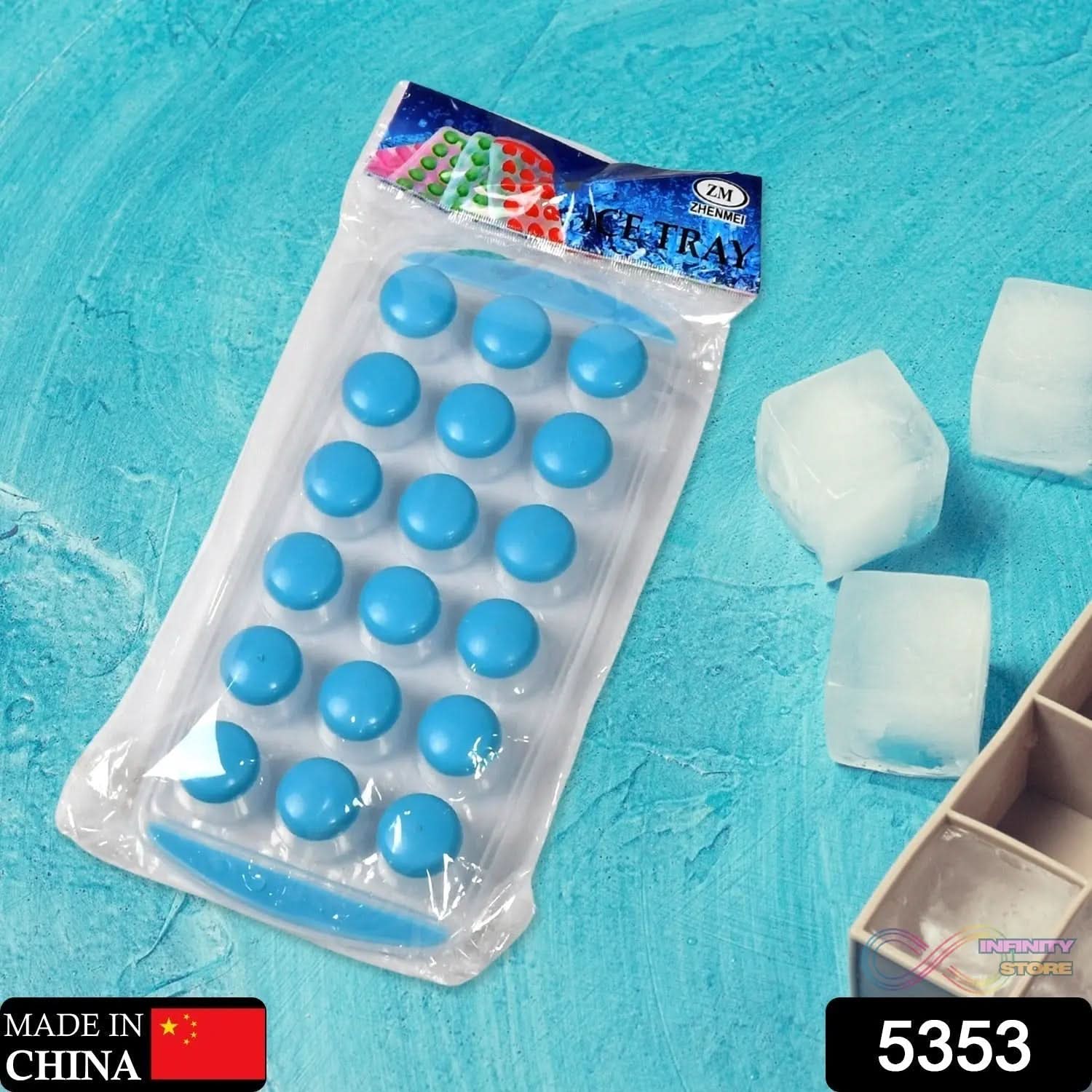 Smart Push Pop Out Round Shape Mini Ice Cube Trays with Flexible Silicone Bottom | Round Shape Silicone Chocolate Mold Maker Ice Cube Tray Freeze Mold - infinityexculsivestore.com