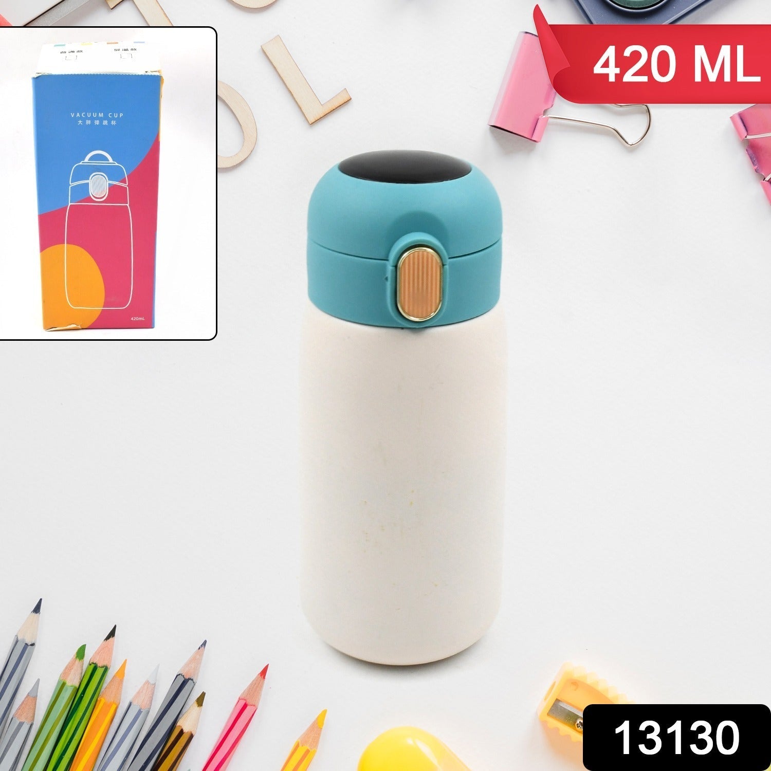 Smart Vacuum Insulated Water Bottle with LED Temperature Display (420 ML / Mix Design & Color) - infinityexculsivestore.com