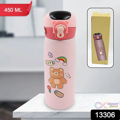 Smart Vacuum Insulated Water Bottle with LED Temperature Display (450 ML Approx / Mix Color & Design) - infinityexculsivestore.com