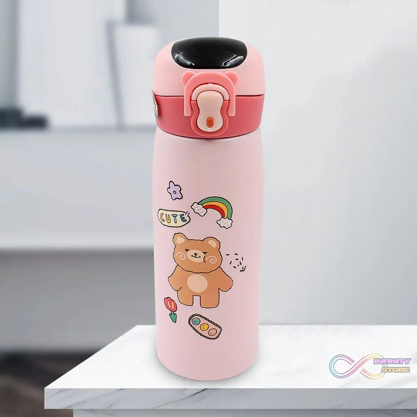 Smart Vacuum Insulated Water Bottle with LED Temperature Display (450 ML Approx / Mix Color & Design) - infinityexculsivestore.com