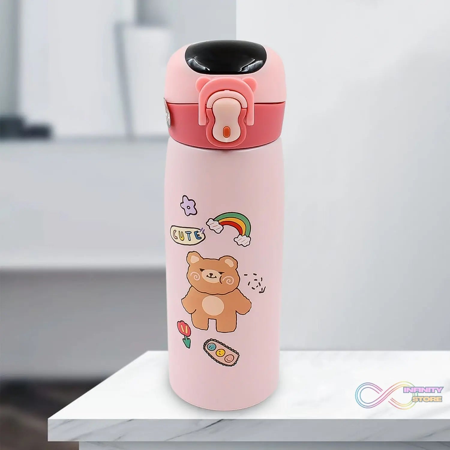 Smart Vacuum Insulated Water Bottle with LED Temperature Display (450 ML Approx / Mix Color & Design) - infinityexculsivestore.com