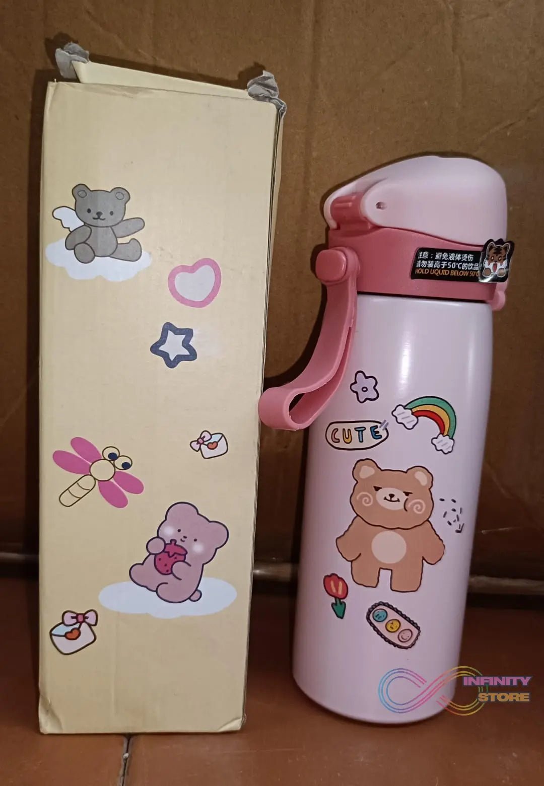 Smart Vacuum Insulated Water Bottle with LED Temperature Display (450 ML Approx / Mix Color & Design) - infinityexculsivestore.com