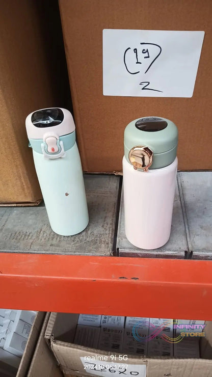 Smart Vacuum Insulated Water Bottle with LED Temperature Display (450 ML Approx / Mix Color & Design) - infinityexculsivestore.com