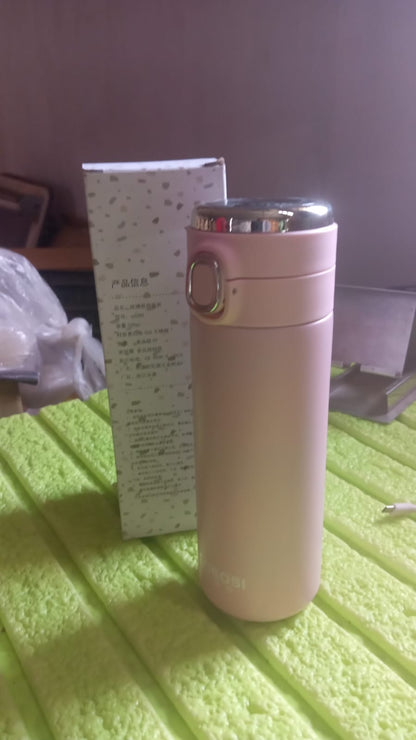 Smart Vacuum Insulated Water Bottle with LED Temperature Display, Cold & Hot | Leak Proof | Office Bottle | Gym | Home | Kitchen | Hiking | Trekking | Travel Bottle  (Mix Color & Design / 320 ML) - infinityexculsivestore.com