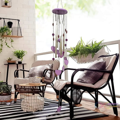Smiley and Hearts Love Wind Chime (1 Pc) - infinityexculsivestore.com
