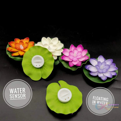 Smokeless LED Lotus Candles (2 Pc): Indoor/Outdoor Décor - infinityexculsivestore.com