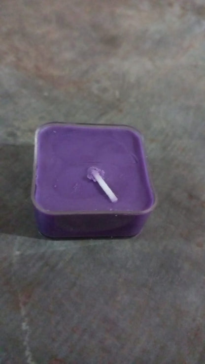 Smokeless Scented Acrylic Lavender Tealight Candles | Scented Acrylic Tealight Candle Set of 1 for Home Decoration and Celebrations | Long Burning Time Candle (1 Pc / Mix Color) - infinityexculsivestore.com