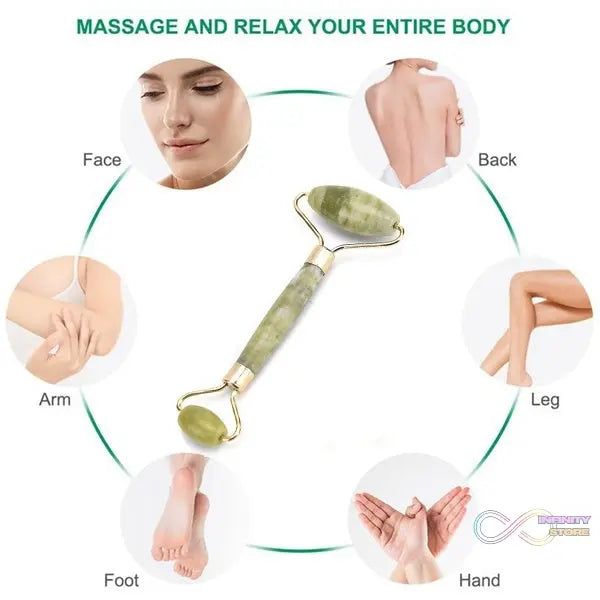 Smooth jade facial roller