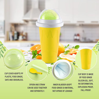 Smoothies Maker Cup, Magic Quick Frozen Smoothies Cup Cooling Cup Double Layer Squeeze Cup Slushy Maker (1 Pc) - infinityexculsivestore.com