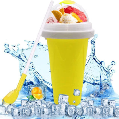 Smoothies Maker Cup, Magic Quick Frozen Smoothies Cup Cooling Cup Double Layer Squeeze Cup Slushy Maker (1 Pc) - infinityexculsivestore.com