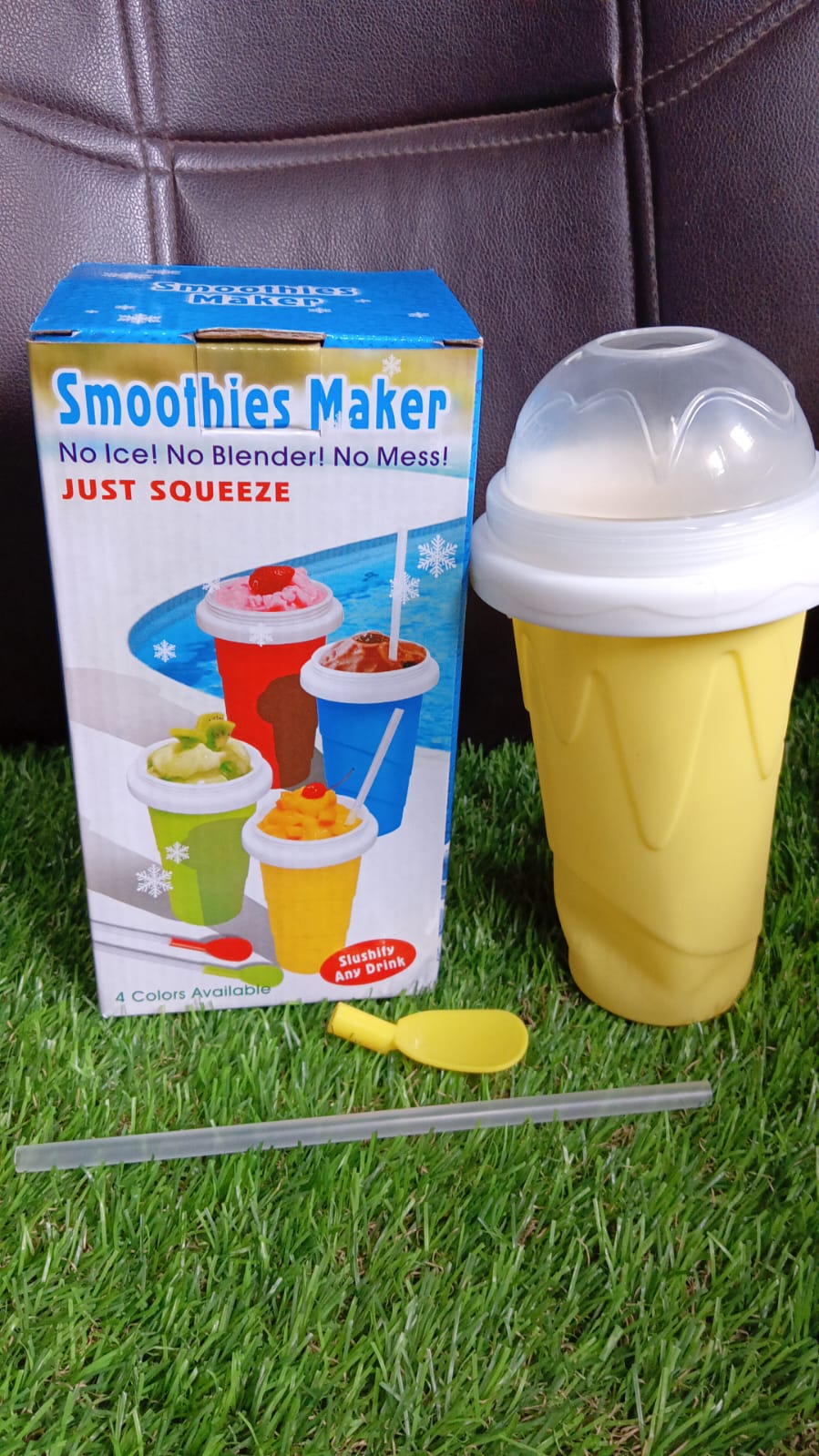 Smoothies Maker Cup, Magic Quick Frozen Smoothies Cup Cooling Cup Double Layer Squeeze Cup Slushy Maker (1 Pc) - infinityexculsivestore.com
