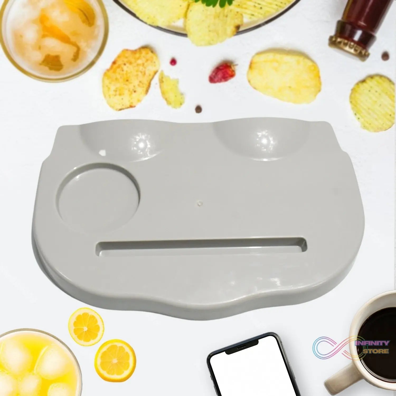 Snack Caddy Tray with a Drink Cup Holder, The Ultimate Movie Night - infinityexculsivestore.com