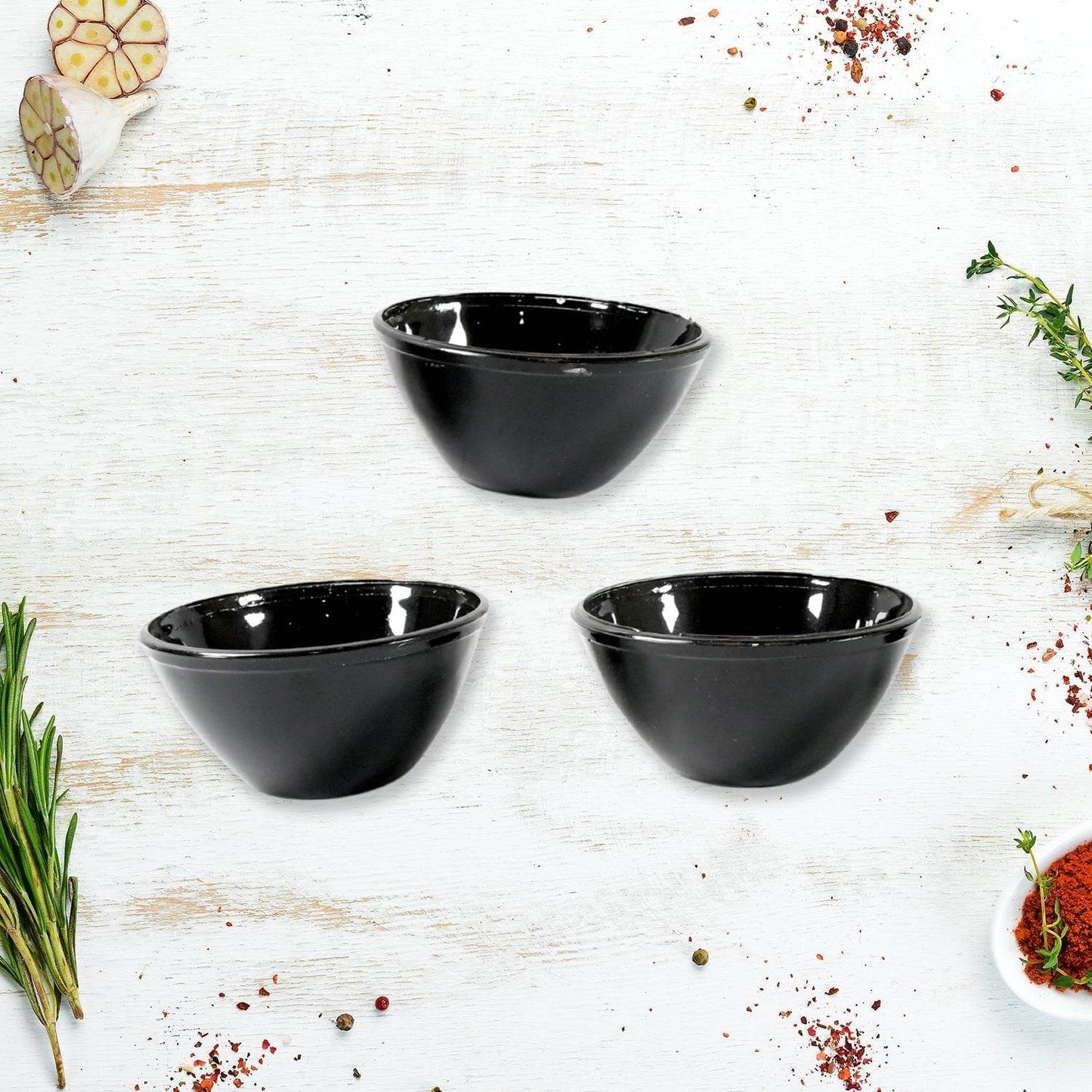 Hello Sweet Round Ceramic Snacks Bowl With Plastic Leaf shape Serving platter Portable, Lightweight Breakfast, Serving Bowl | Ideal for Rice, Pasta, Desserts Home & Kitchen Serving Bowl & platter (7 Pcs set) - infinityexculsivestore.com