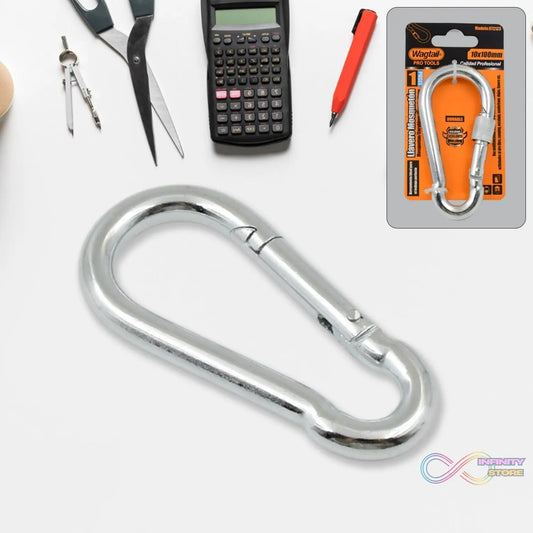 Snap Hook With Screw - Stainless Steel Snap Hook Clip Heavy Duty, Carabiner Clip (10Γ100 MM / 1 Pc) - infinityexculsivestore.com
