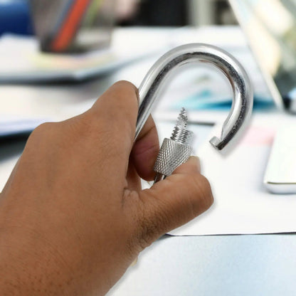 Snap Hook With Screw - Stainless Steel Snap Hook Clip Heavy Duty, Carabiner Clip (10×100 MM / 1 Pc) - infinityexculsivestore.com