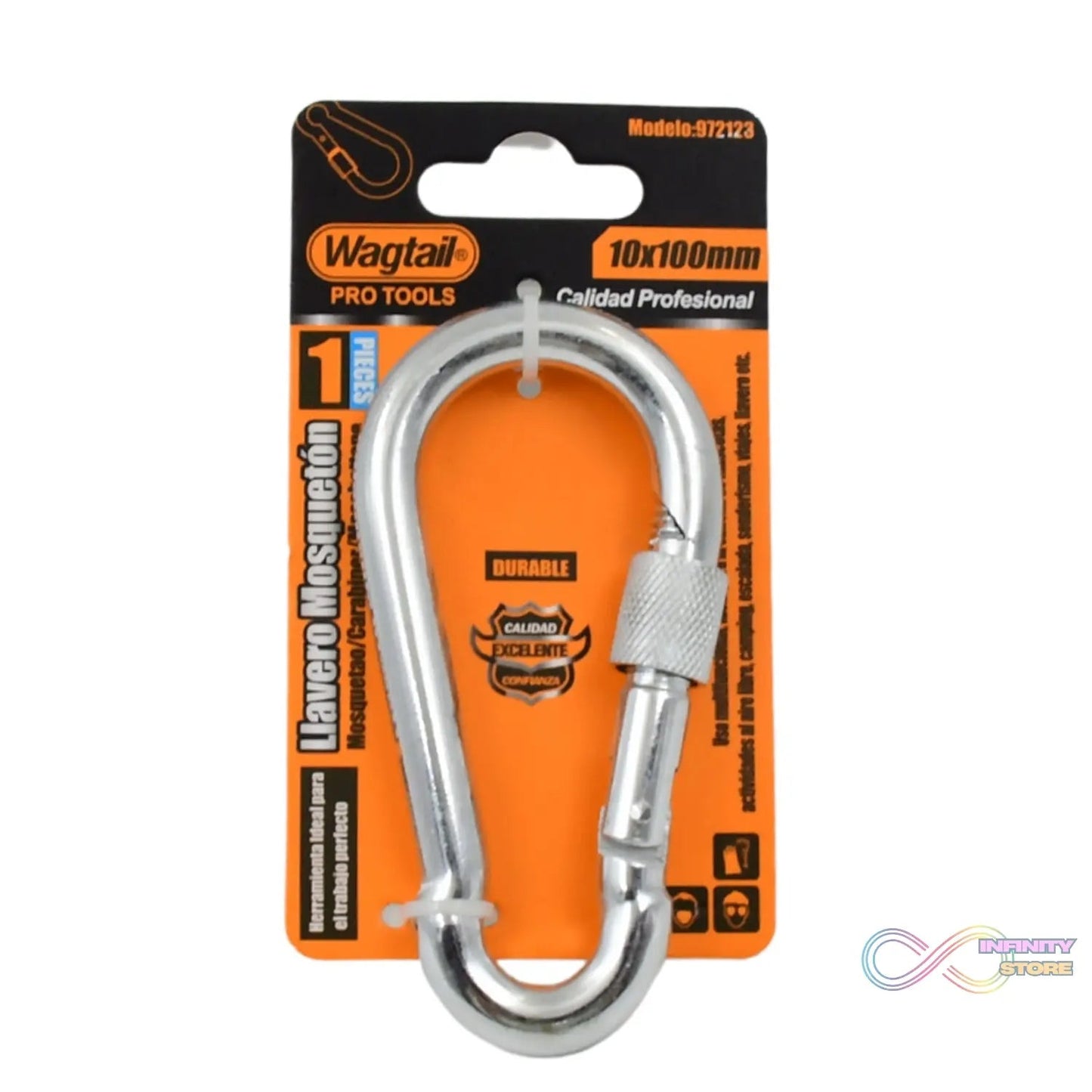 Snap Hook With Screw - Stainless Steel Snap Hook Clip Heavy Duty, Carabiner Clip (10×100 MM / 1 Pc) - infinityexculsivestore.com