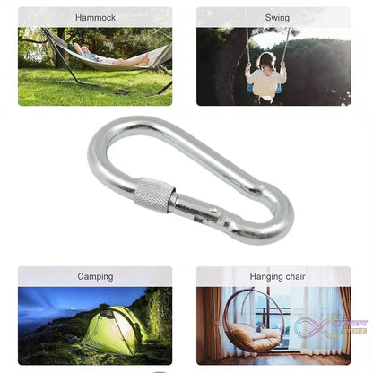 Snap Hook With Screw - Stainless Steel Snap Hook Clip Heavy Duty, Carabiner Clip (10×100 MM / 1 Pc) - infinityexculsivestore.com