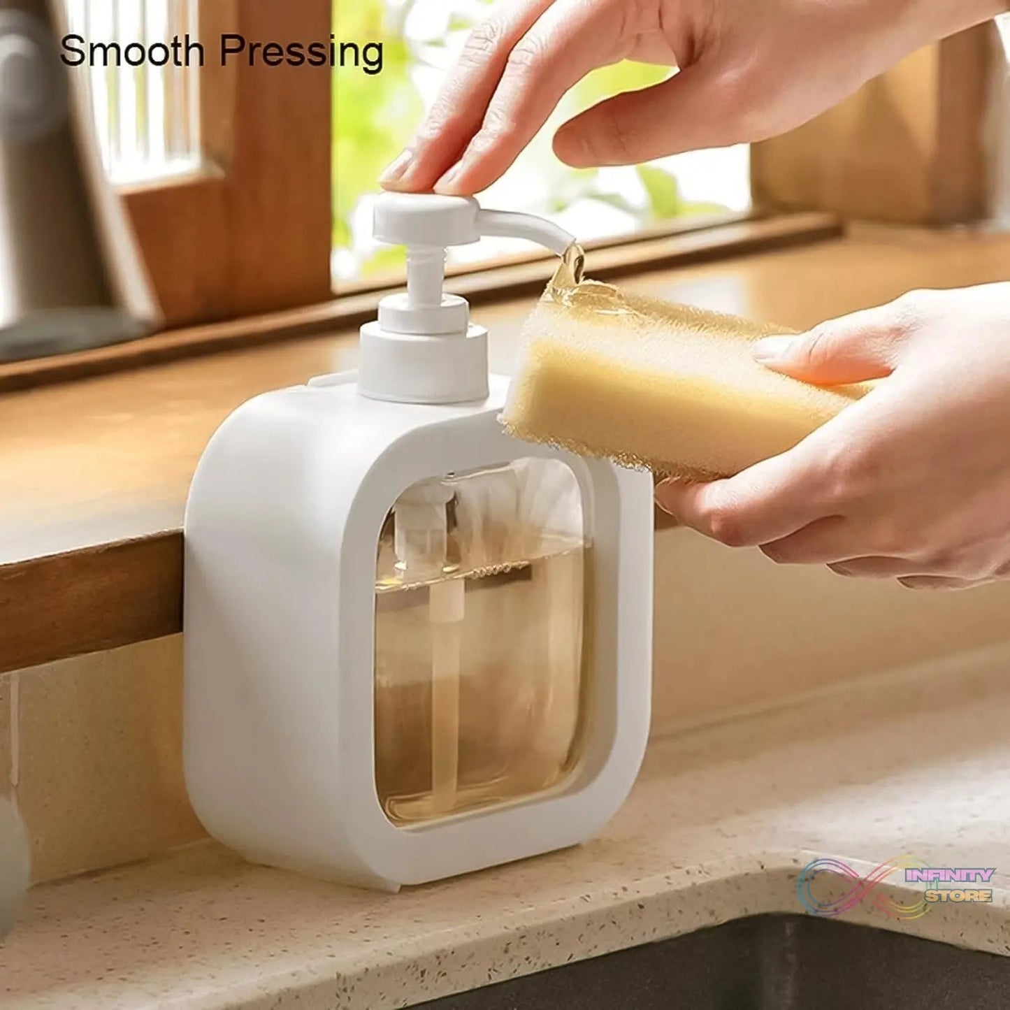 Snap sink Dispenser Plastic Clear Empty Pump Lotion Bottles (1 Set) - infinityexculsivestore.com