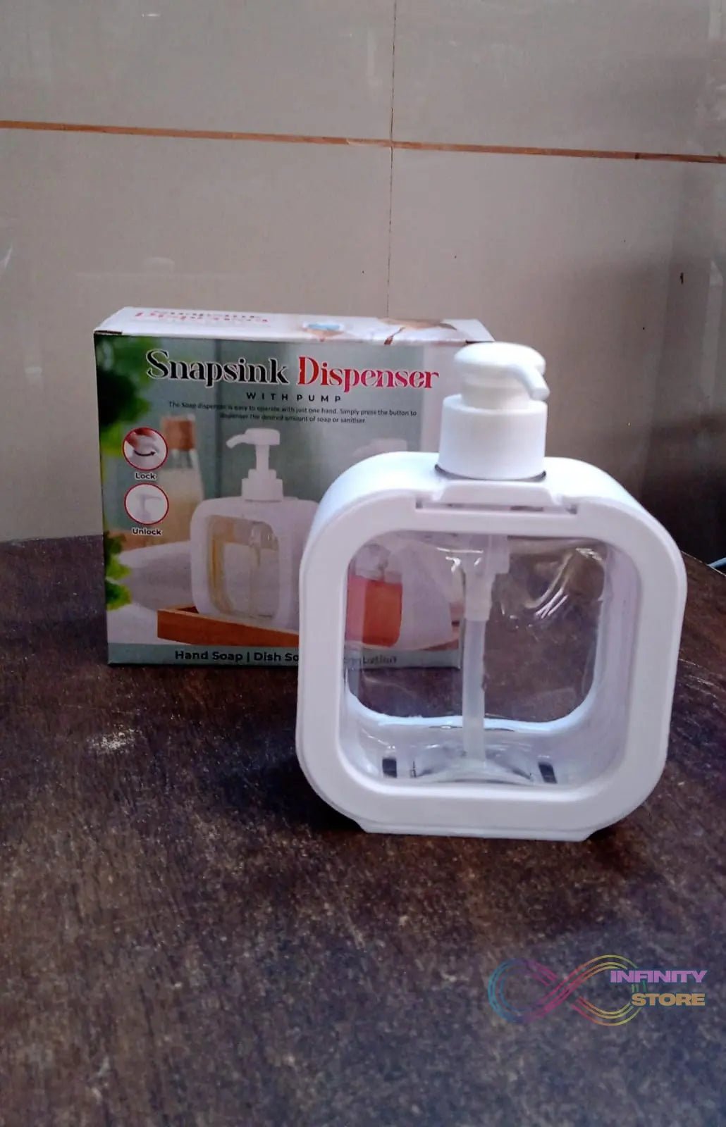 Snap sink Dispenser Plastic Clear Empty Pump Lotion Bottles (1 Set) - infinityexculsivestore.com