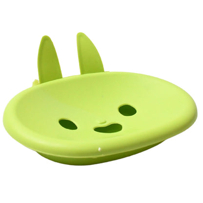 Soap Box Drain soap Box Cute Rabbit Shape Double soap Bowl Box Plastic Rack Storage Rack Bathroom Toilet Storage Box - infinityexculsivestore.com