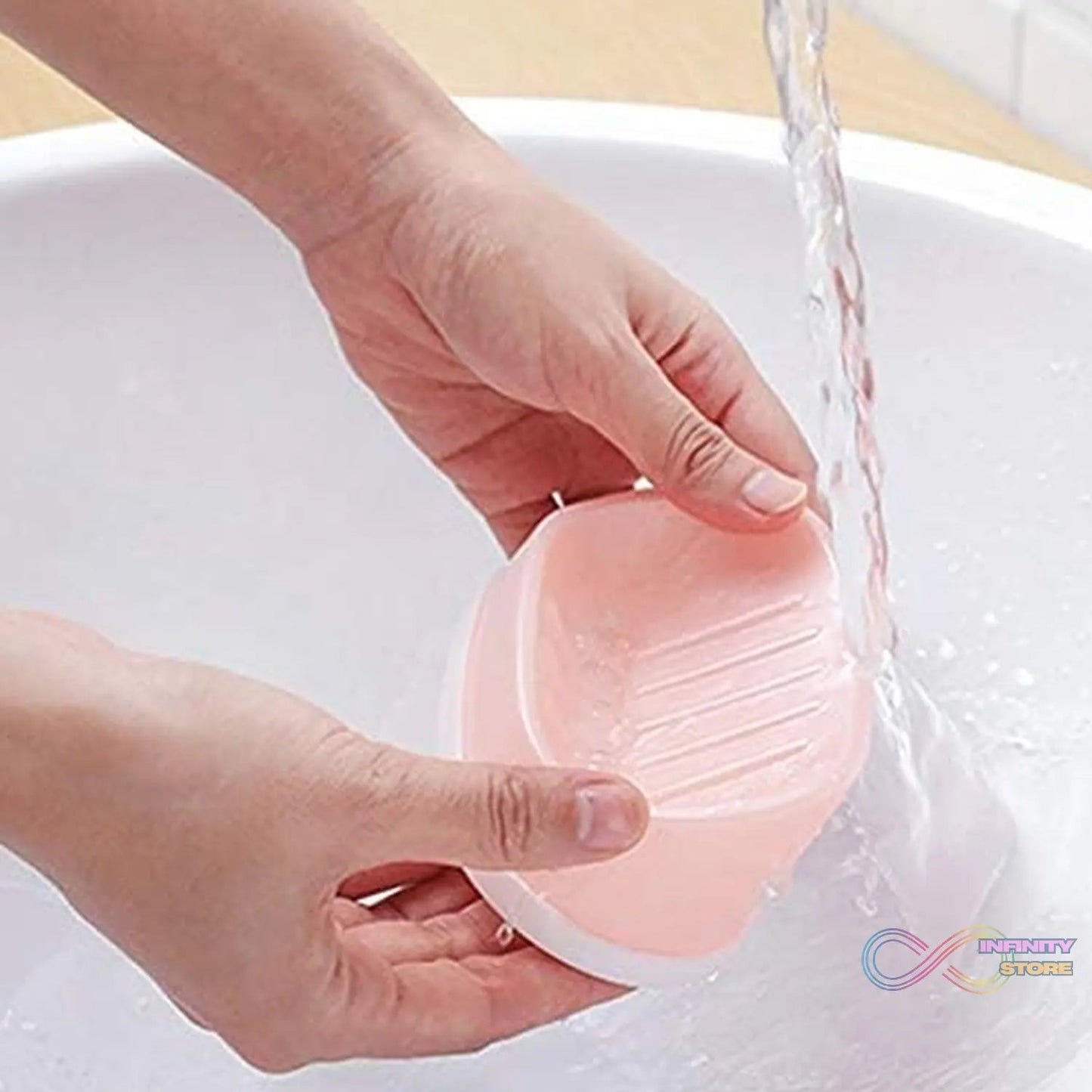 Soap Container, Soap Box Household Kitchen and Bathroom Can Use PP Material Drain Box Double Soap Dish, for Bathroom Shower Home Outdoor Camping (1 Pc) - infinityexculsivestore.com