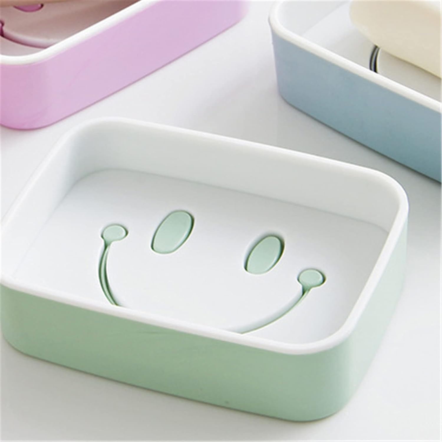 Soap Dish with Drain Soap Holder, Soap Saver Easy Cleaning, Soap Tray for Shower Bathroom Kitchen (1 Pc) - infinityexculsivestore.com
