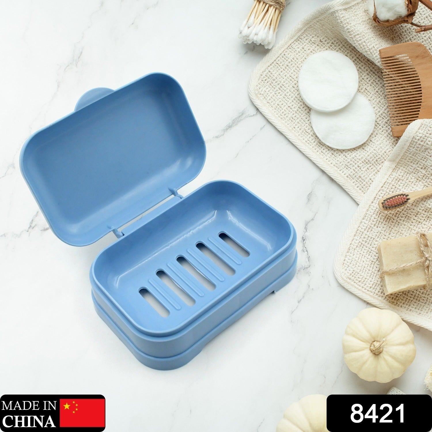 Soap Dish with Drain Soap Holder, Soap Saver Easy Cleaning, Soap Tray for Shower Bathroom Kitchen (1 Pc) - infinityexculsivestore.com