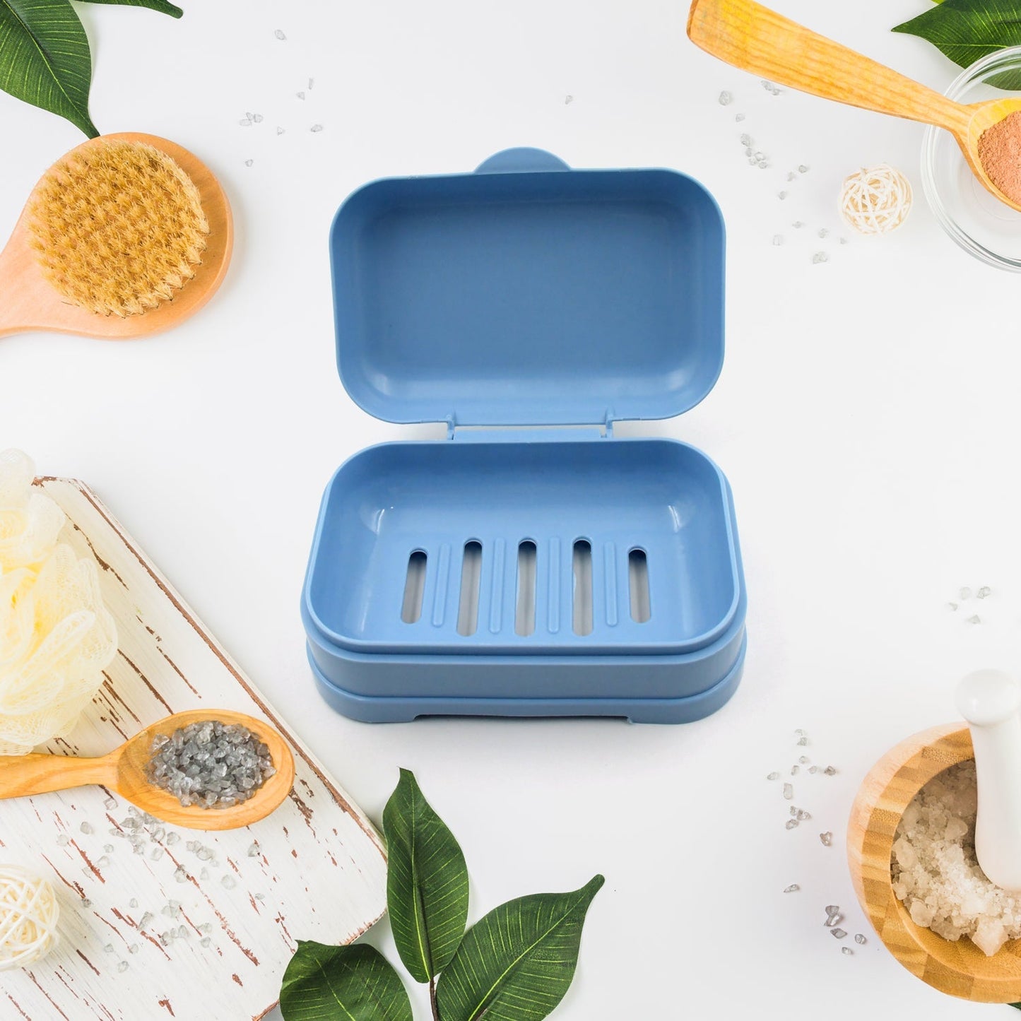 Soap Dish with Drain Soap Holder, Soap Saver Easy Cleaning, Soap Tray for Shower Bathroom Kitchen (1 Pc) - infinityexculsivestore.com